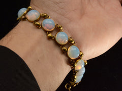 thumbnail of c1890 Opaline Bracelet (on hand for scale)