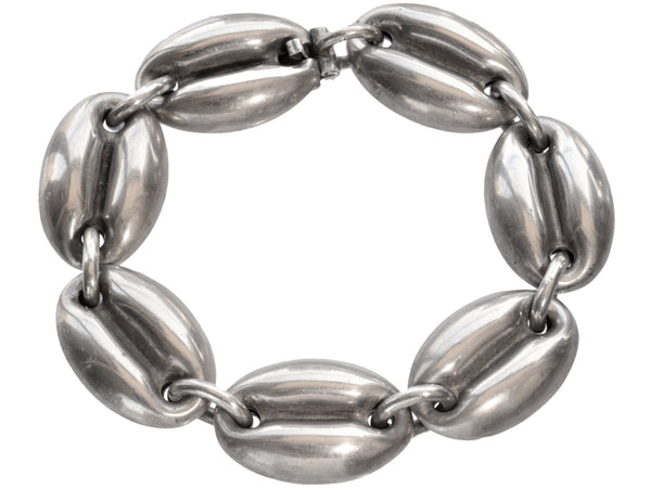 c1980 Silver Mariner Link Bracelet (on white background)