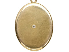 thumbnail of c1900 Large Oval Diamond Locket (on white background)