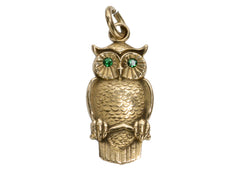 1960s Gold Owl Charm (on white background)