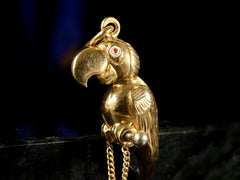 thumbnail of c1980 Gold Parrot Charm (on dark background)