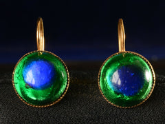 c1910 Peacock Eye Earrings