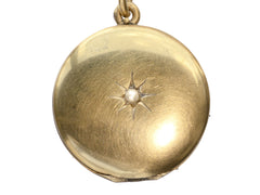 thumbnail of c1900 Pearl Locket Necklace (on white background)