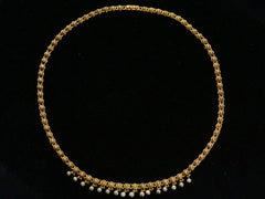 thumbnail of c1900 Edwardian Pearl Necklace (on black background)