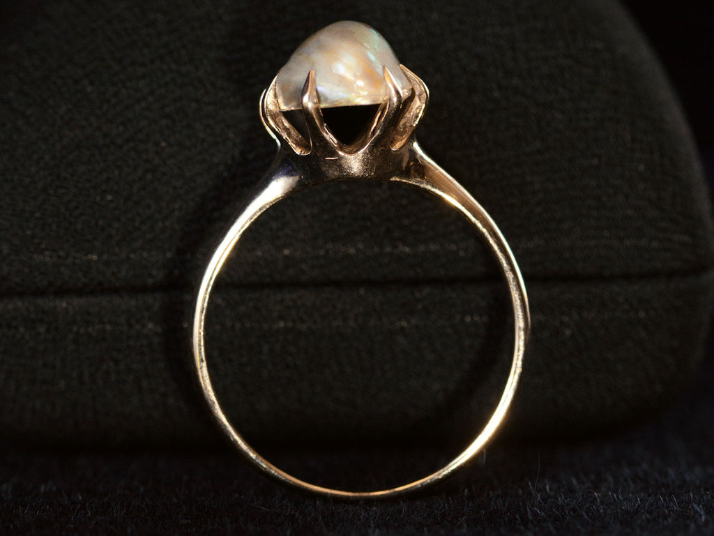 Art Nouveau Oval Abalone Blister Pearl Vintage Ring- Sterling Silver S –  Vintage Valuable Pearls