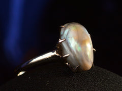 thumbnail of c1900 Blister Pearl Ring (left side view)