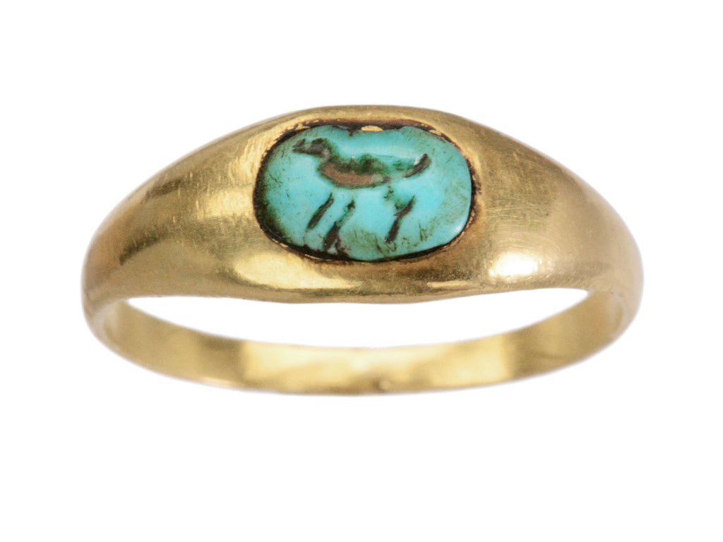 Early Islamic Turquoise Ring in Yellow Gold