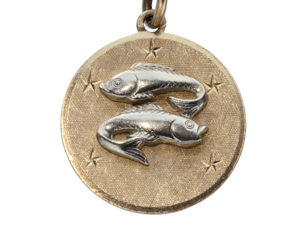c1970 Pisces Zodiac Pendant (on white background)