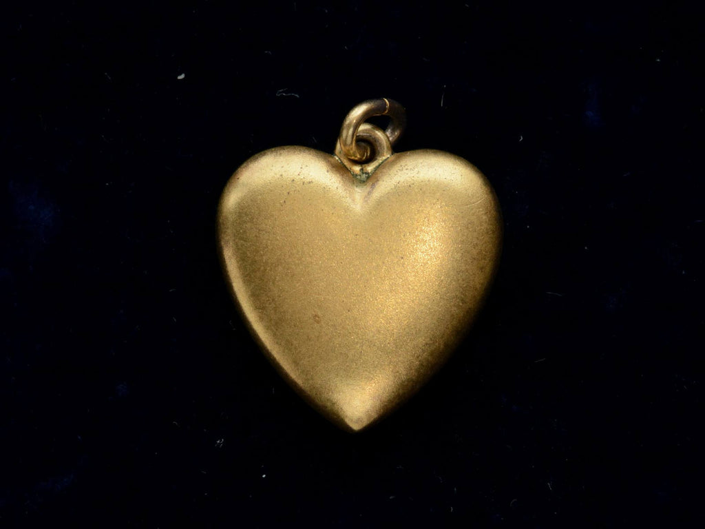 c1890 Plain Heart Charm (on black background)