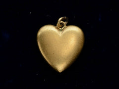 thumbnail of c1890 Plain Heart Charm (on black background)