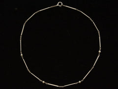 thumbnail of c1920 Platinum & Pearl Necklace (on black background)