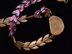 c1920 Czech Purple Necklace (backside showing hallmark)