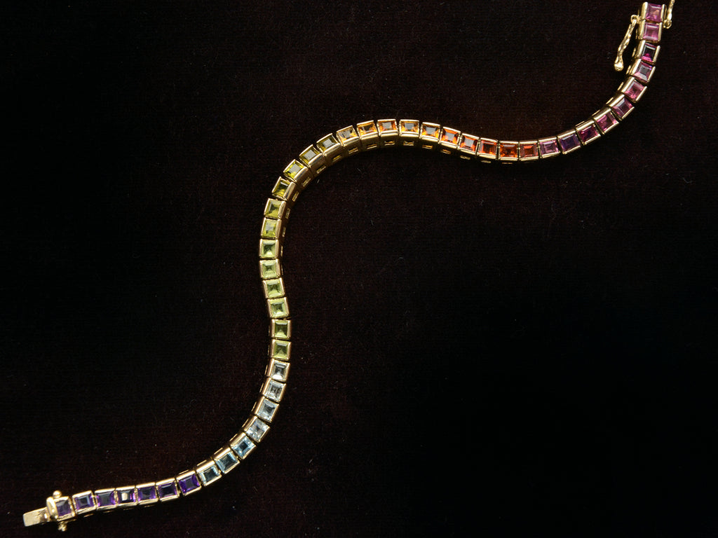 c1980 Rainbow Gem Bracelet (side view)