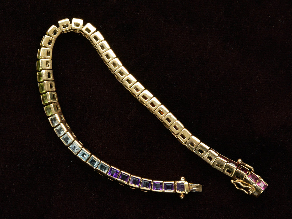 c1980 Rainbow Gem Bracelet (backside)