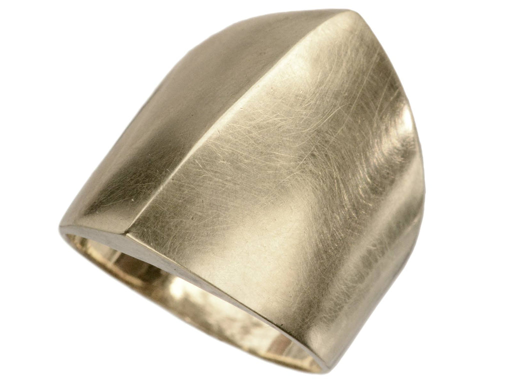 c1980 Ridged Gold Ring (on white background)