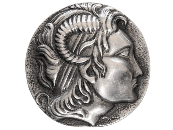 c1960 Silver Roman Coin Brooch (on white background)