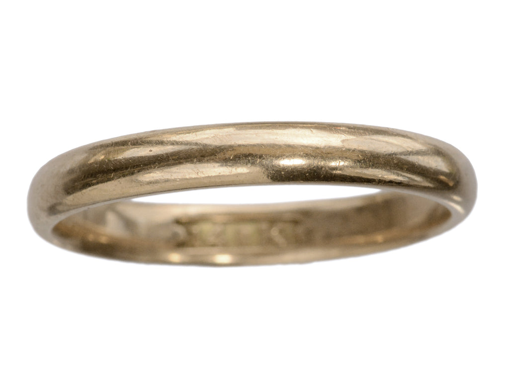c1920 3.2mm 14K Yellow Gold Band (on white background)