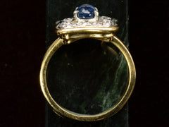 thumbnail of c1980 Sapphire & Diamond Ring (profile view)