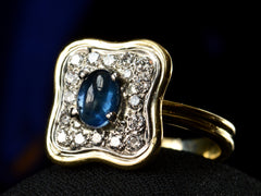 thumbnail of c1980 Sapphire & Diamond Ring (side view)
