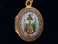 thumbnail of c1880 Gold Mosaic Scarab Locket (on black background)