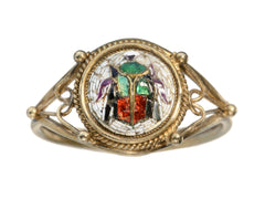 thumbnail of c1880 Mosaic Scarab Ring (on white background)