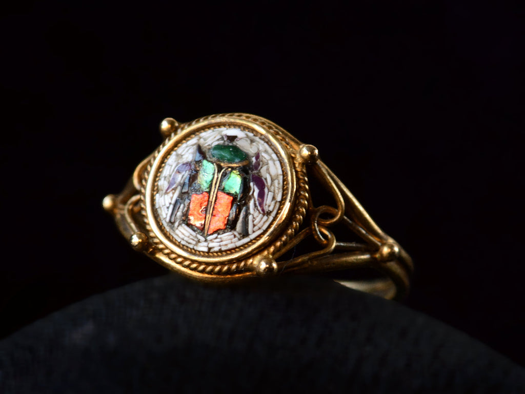 c1880 Mosaic Scarab Ring