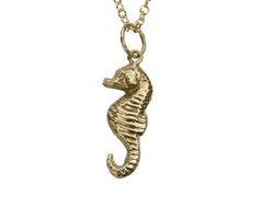 thumbnail of c1970 Gold Seahorse Necklace (on white background)