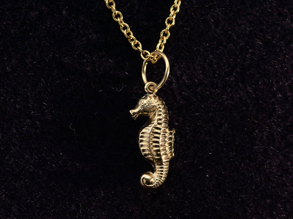 c1960 Seahorse Necklace (on black background)