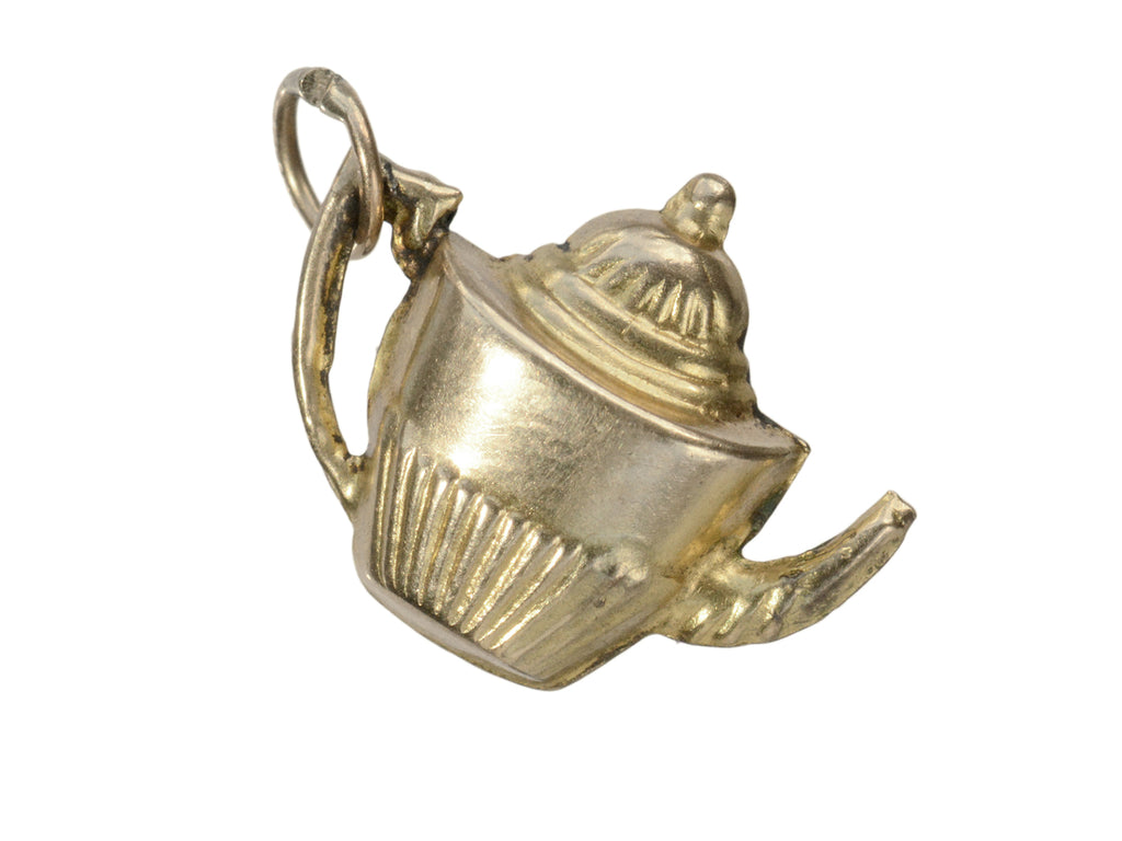 c1960 Gold Teapot Charm (on white background)