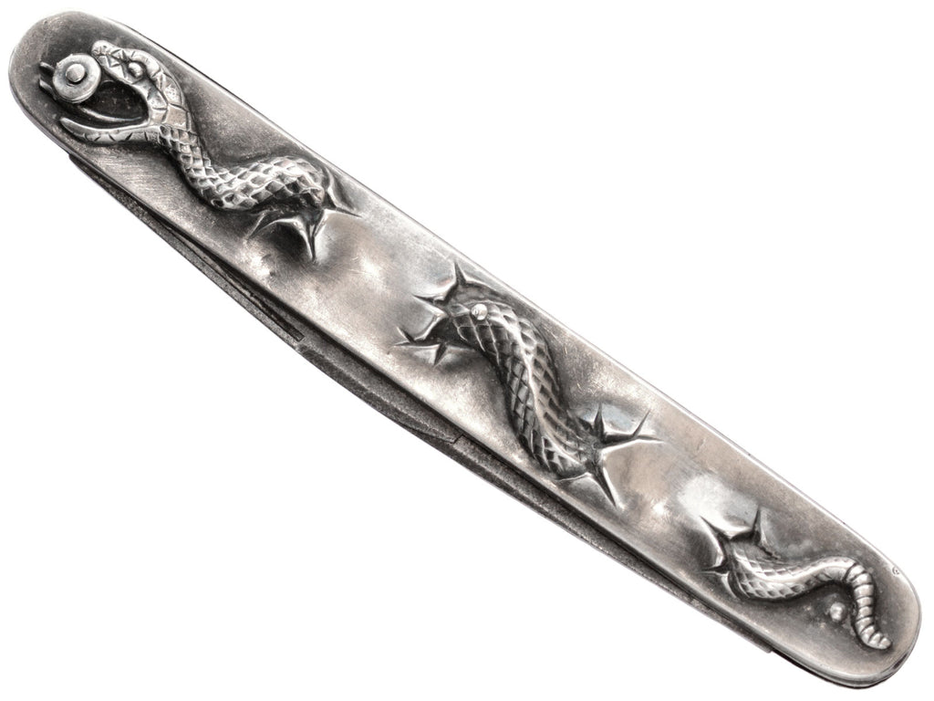 c1910 Silver Snake Knife (on white background)