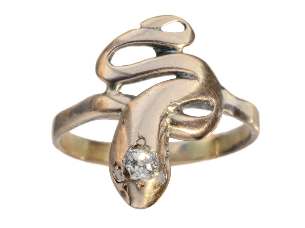 c1890 Diamond Snake Ring (on white background)
