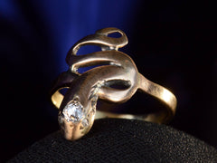 c1890 Diamond Snake Ring