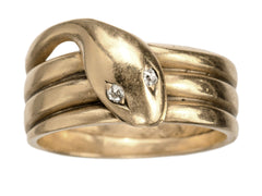 thumbnail of c1890 Diamond and Gold Snake Ring (on white background)