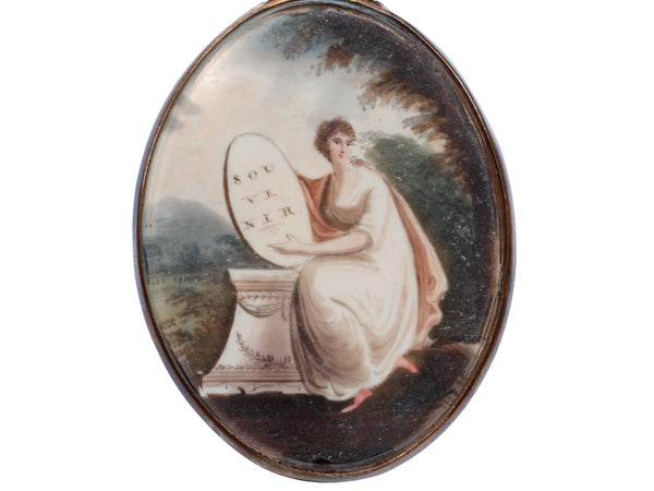 Detail of c1790 Souvenir Miniature (on white background)