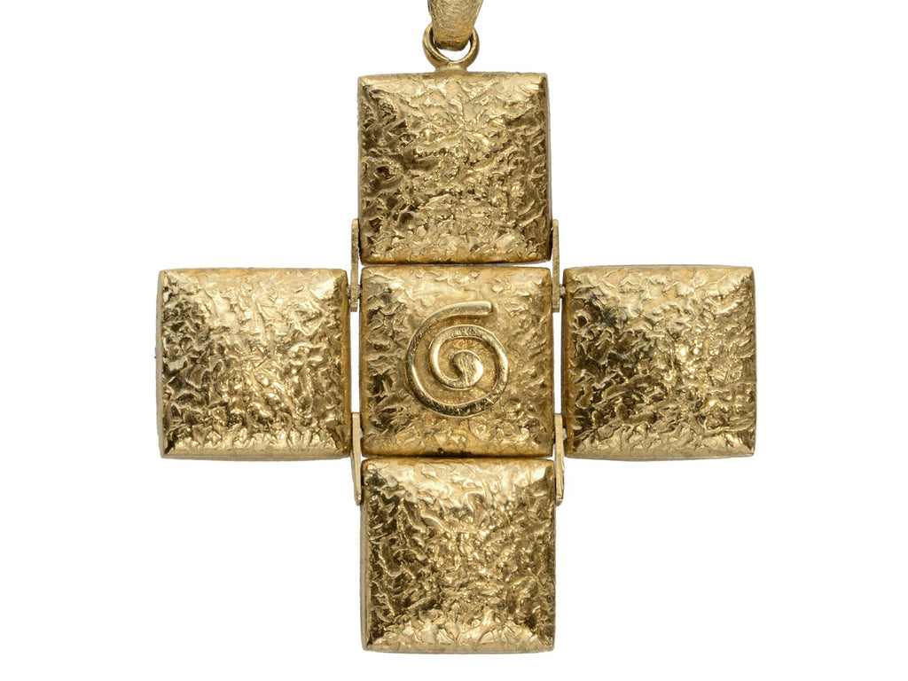 c1970 Spiral Cross Pendant (on white background)
