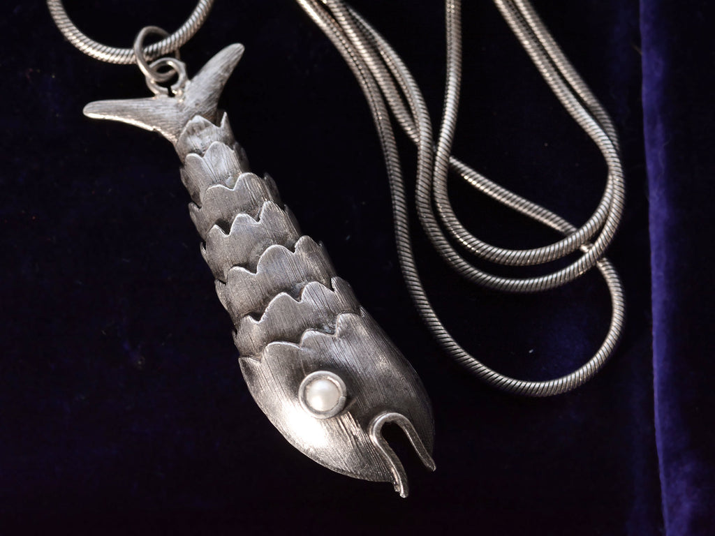 c1960 Articulated Fish Necklace (detail)