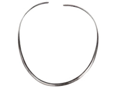 thumbnail of A simple silver neck cuff shown on white background.