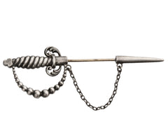 c1900 Silver Sword Pin