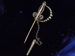 c1900 Silver Sword Pin