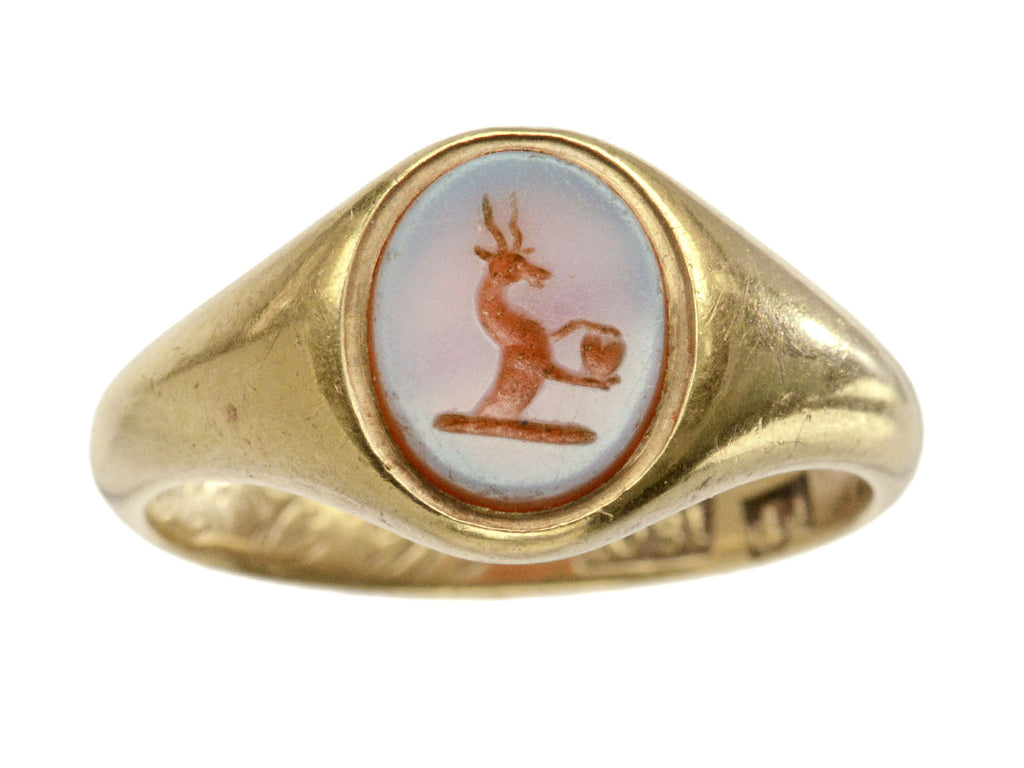 c1900 Stag Intaglio Signet Erie Basin