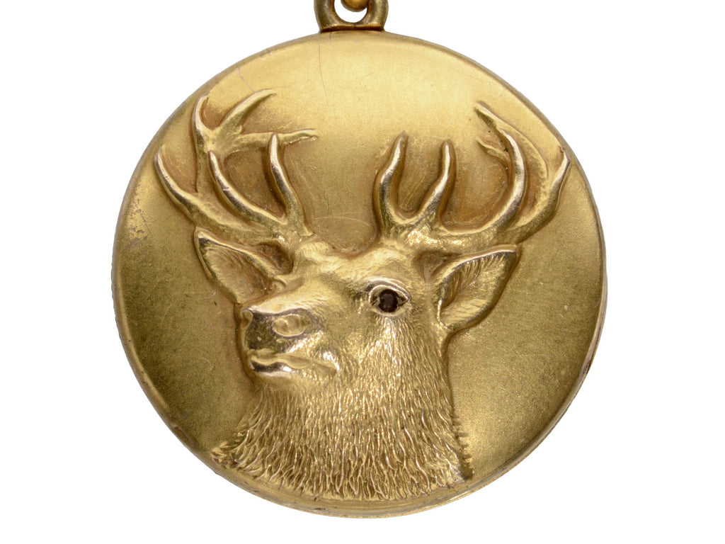c1890 Victorian Stag Locket (on white background)