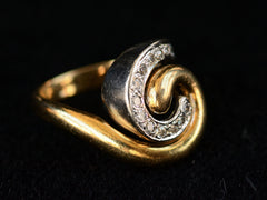 thumbnail of c1980 Diamond Spiral Ring (side view)