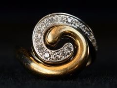 thumbnail of c1980 Diamond Spiral Ring (on black abckground)