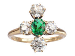 thumbnail of c1900 Tiffany Emerald Ring (on white background)