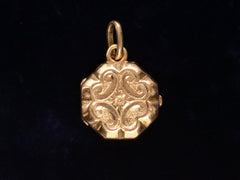 thumbnail of c1890 Tiny Gold Locket (on black background)