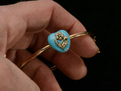 1881 Enamel Heart Bracelet (on hand for scale)