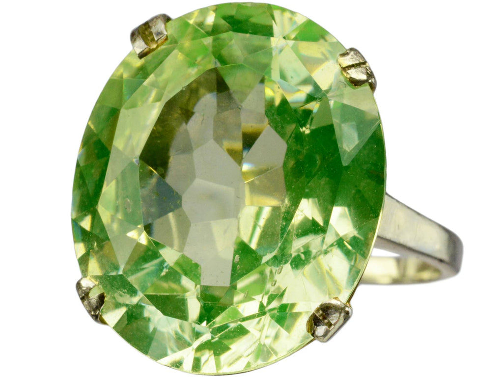 c1940 Uranium Glass Ring (on white background)