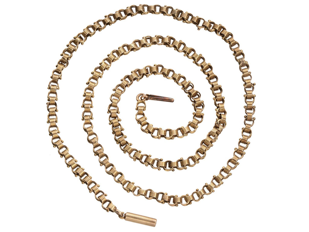 c1890 Victorian Gold Chain (on white background)