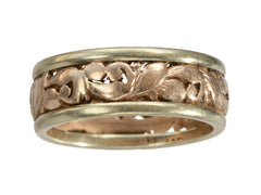 thumbnail of c1890 Two-Toned Rose and Green Gold Band (on white background)