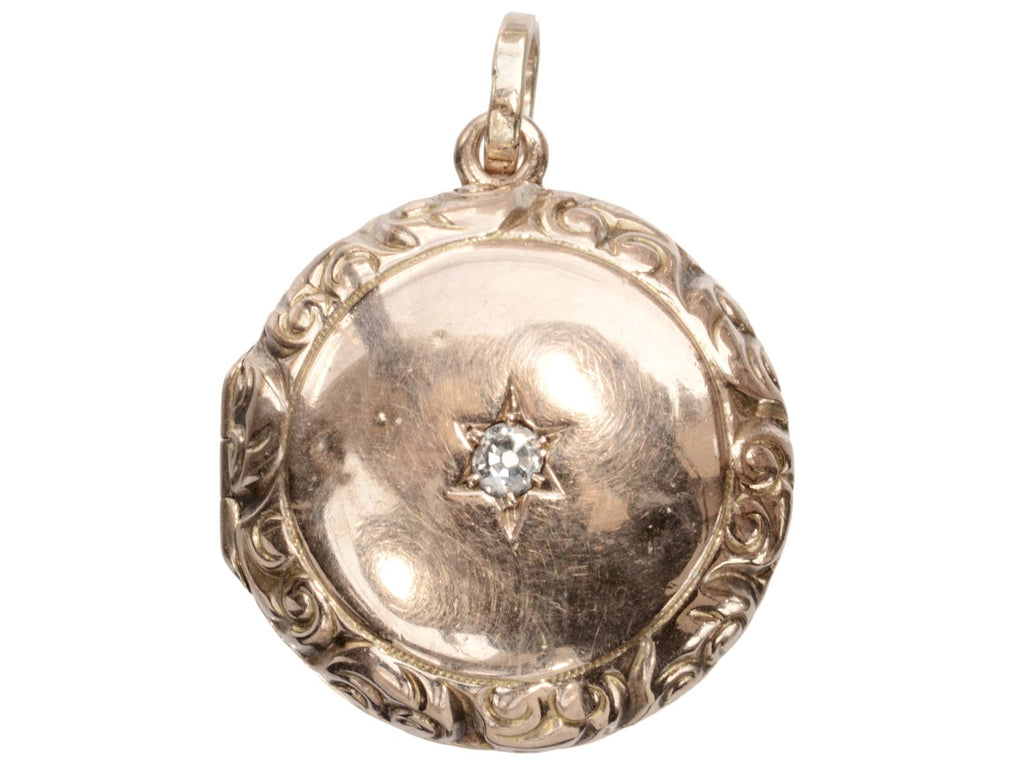 c1890 Diamond Locket (on white background)